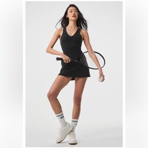 ALO Yoga Black Mini tennis dress